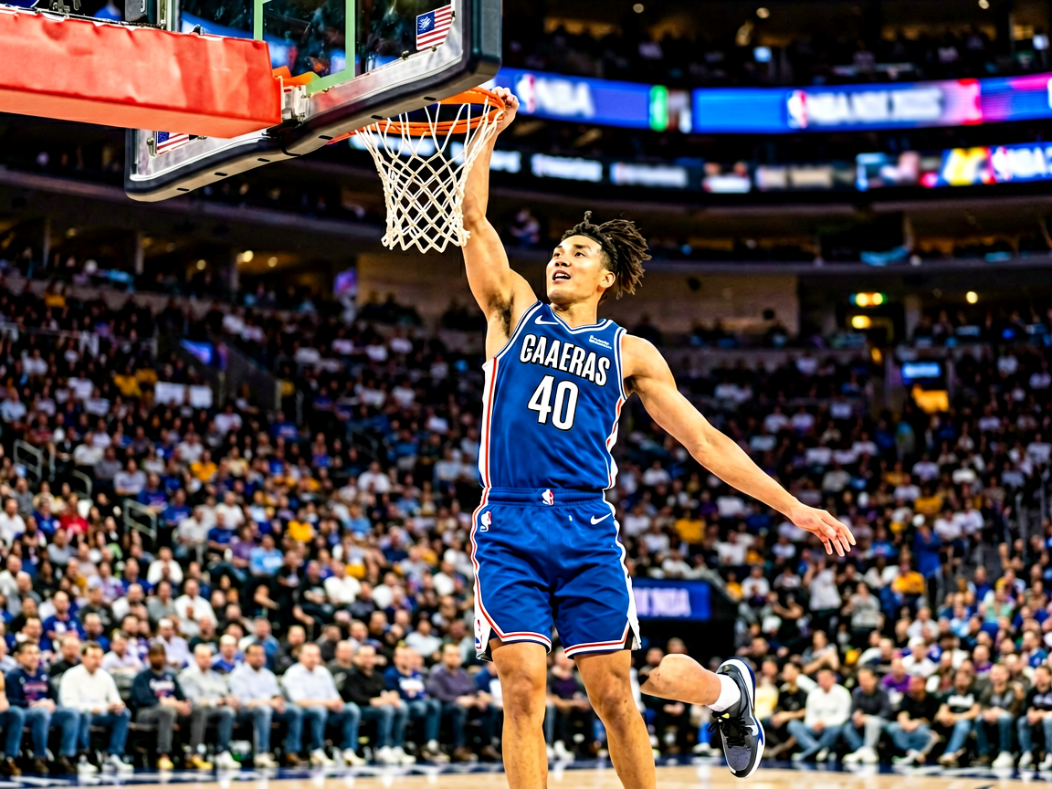 NBA赛场精彩扣篮画面